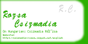 rozsa csizmadia business card